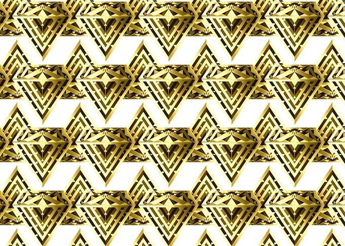 Yellow diamond zigzag