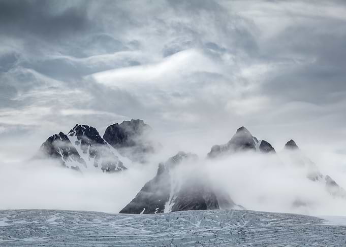 Through the glacier