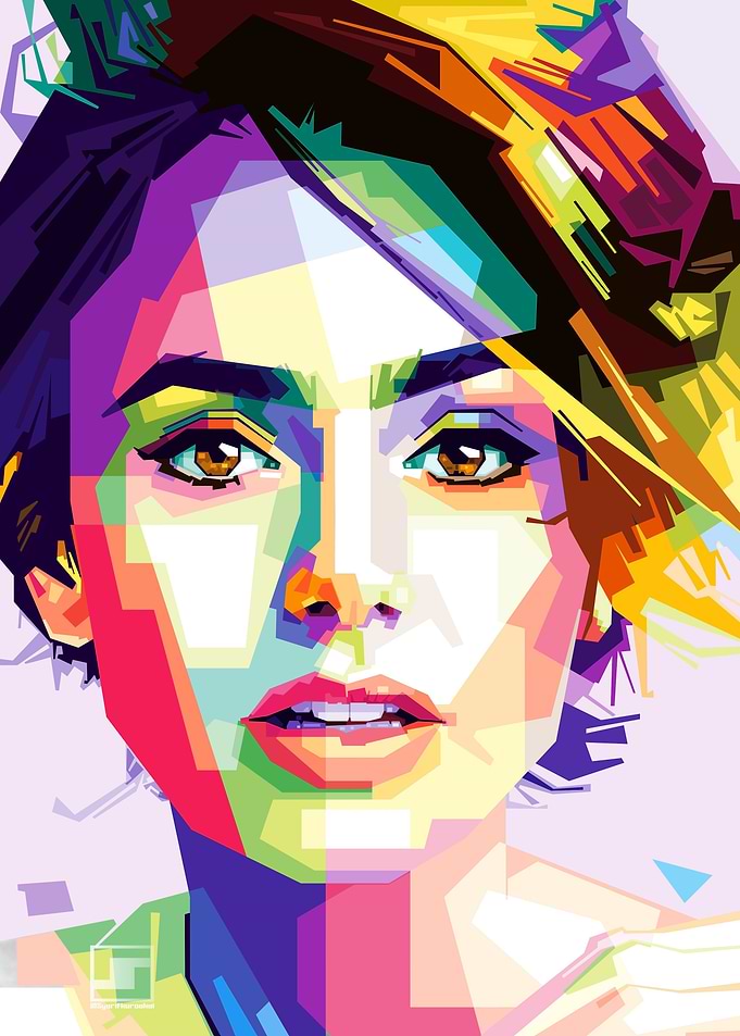 Lily Collins Popart