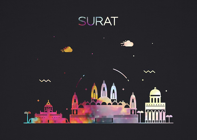 Surat India City Skyline