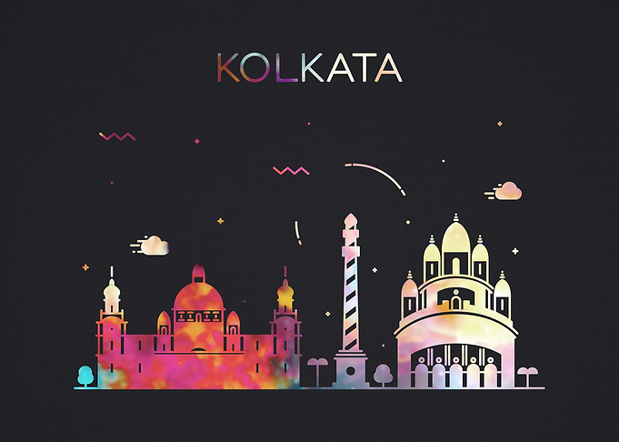 Kolkata India City Skyline