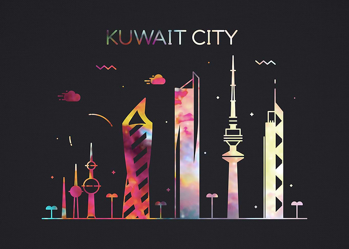 Kuwait City Skyline Fun