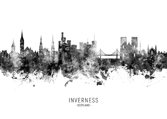 Inverness Scotland Skyline