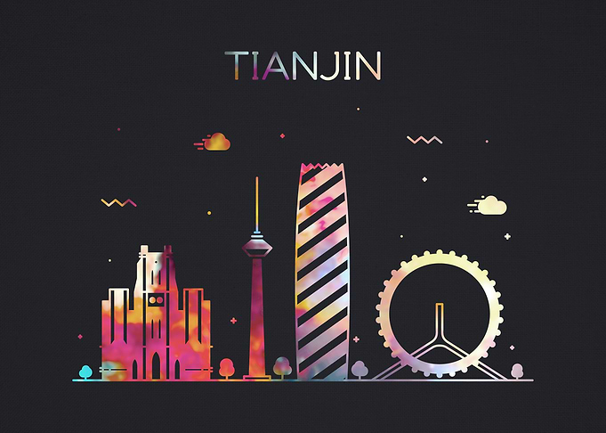 Tianjin China City Skyline