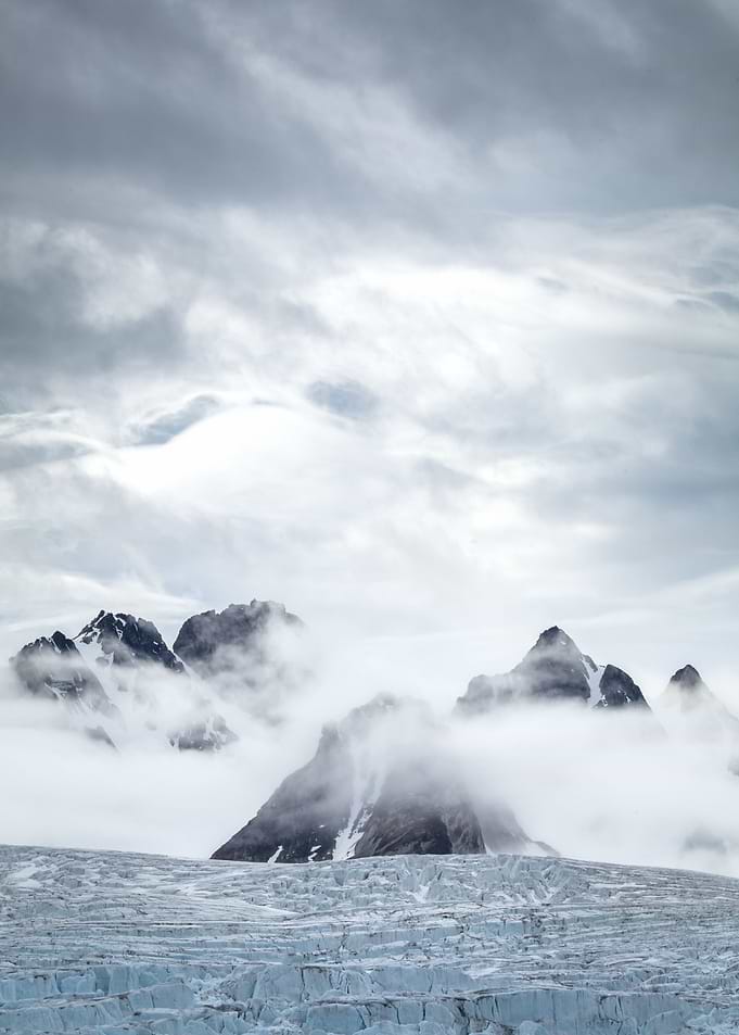 Through the glacier