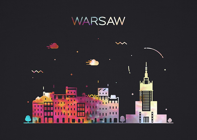 Warsaw Poland City Skyline