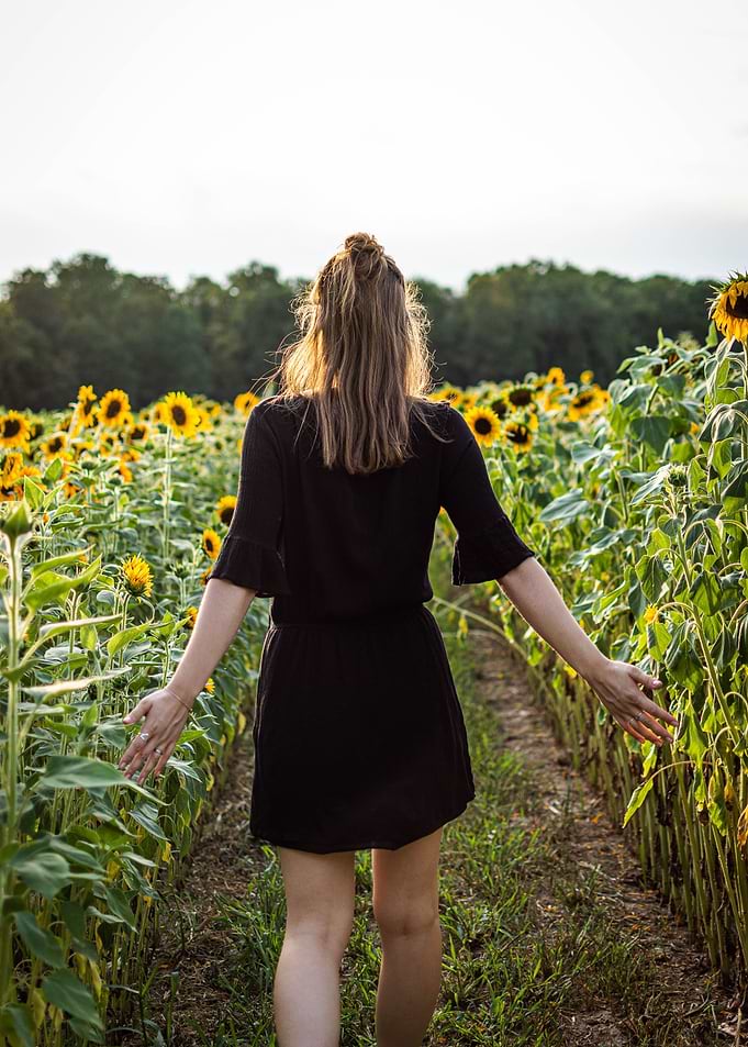 Girl in a sunflowerfield