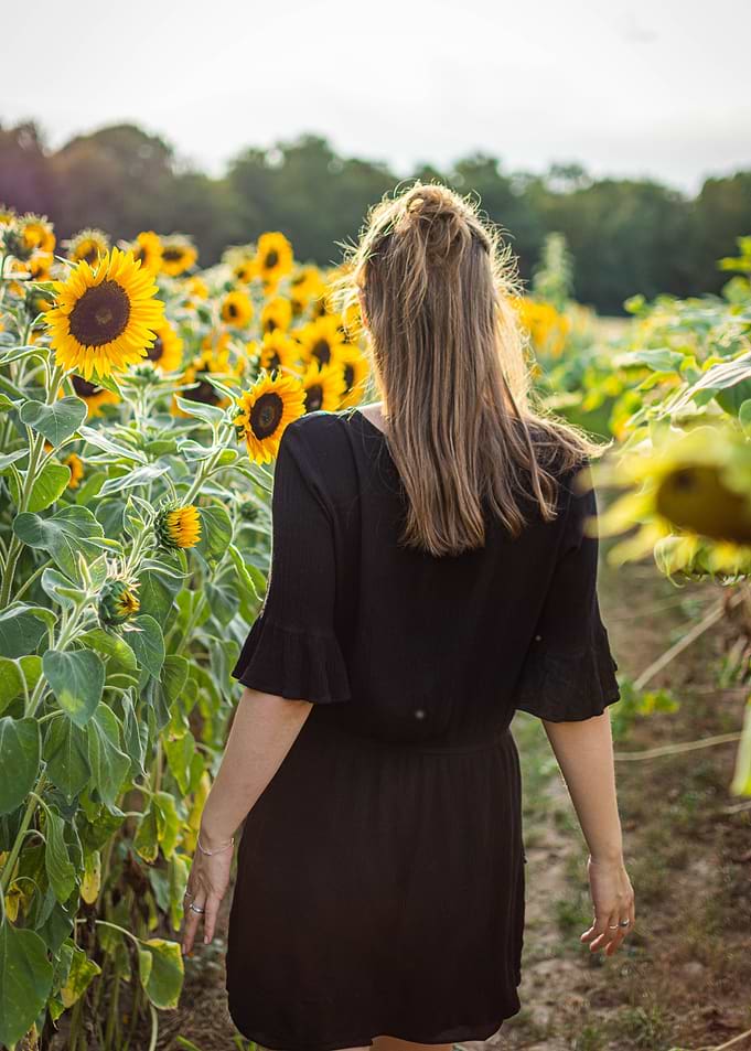 Girl in a sunflowerfield