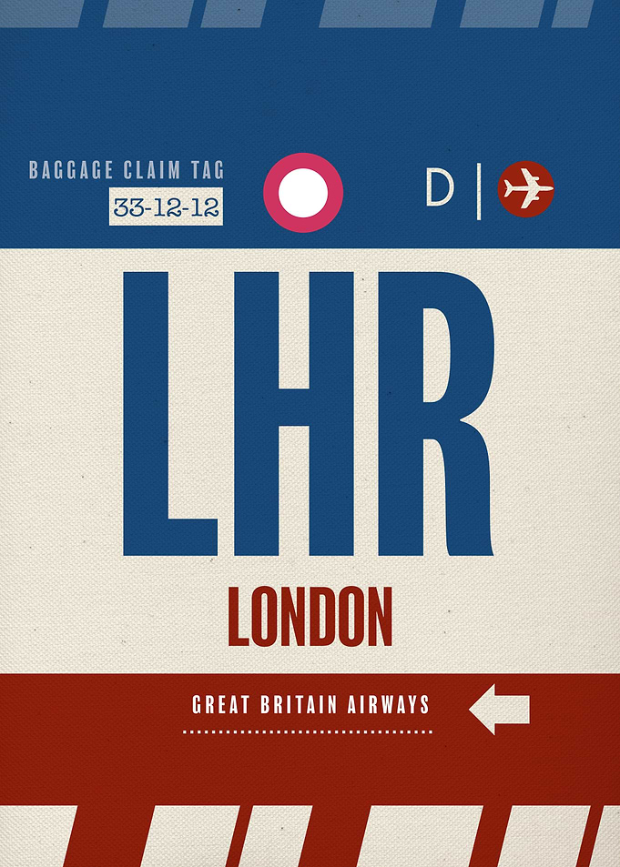 London Heath Row LHR Tag