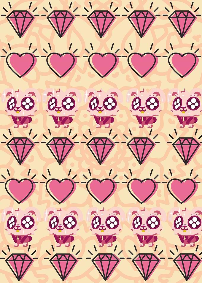 Pink Bunny Pattern