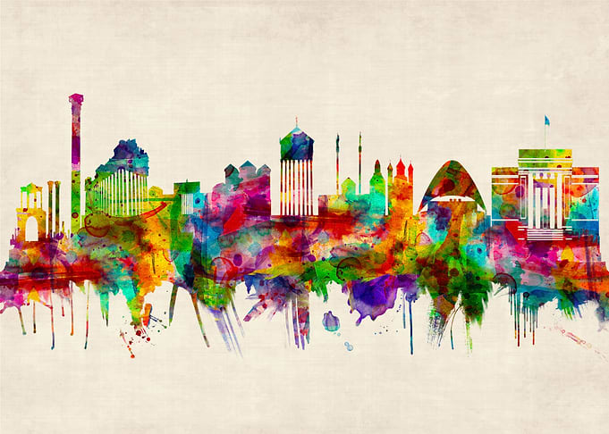 Athens Greece Skyline