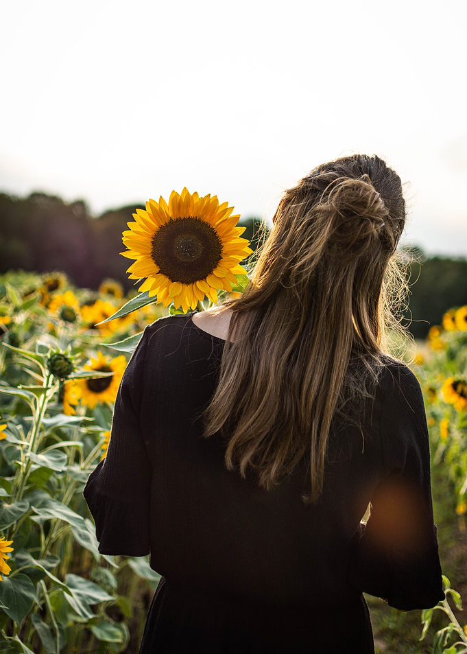 Girl with Sunflower