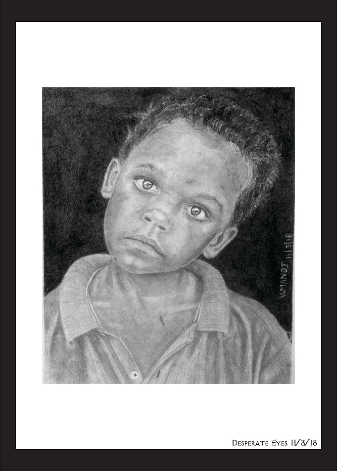 Desperate Eyes African boy