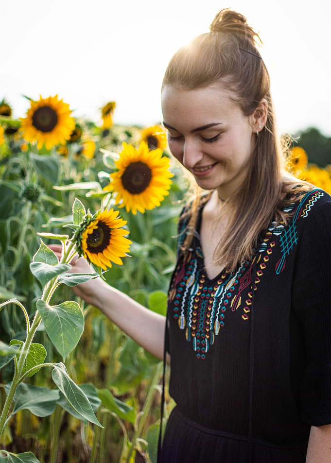 Girl in a sunflowerfield