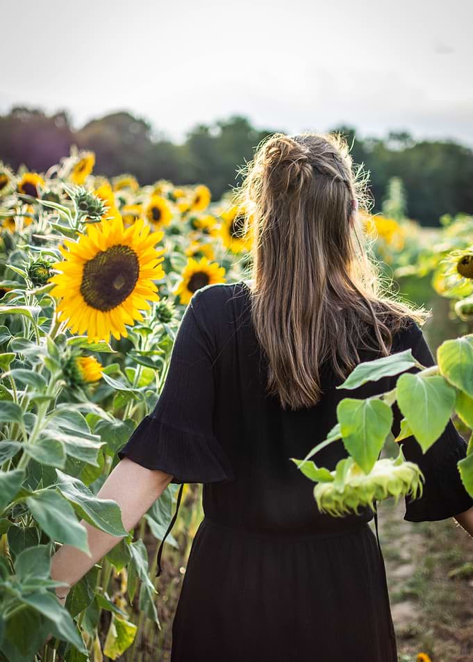 Girl in a sunflowerfield