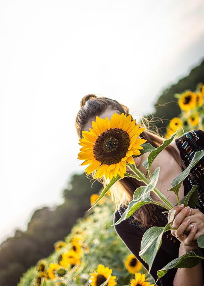 Girl in a sunflowerfield