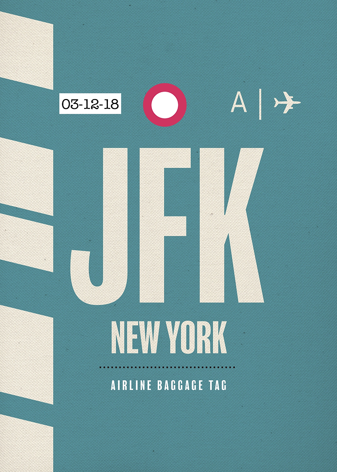 New York JFK Airport Tag