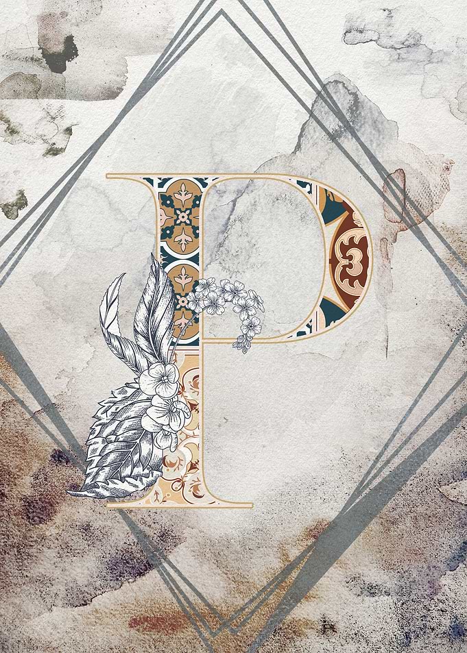 Capital Letter P Monogram