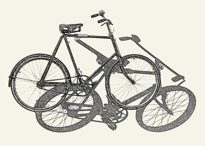 Bicycle with shadow