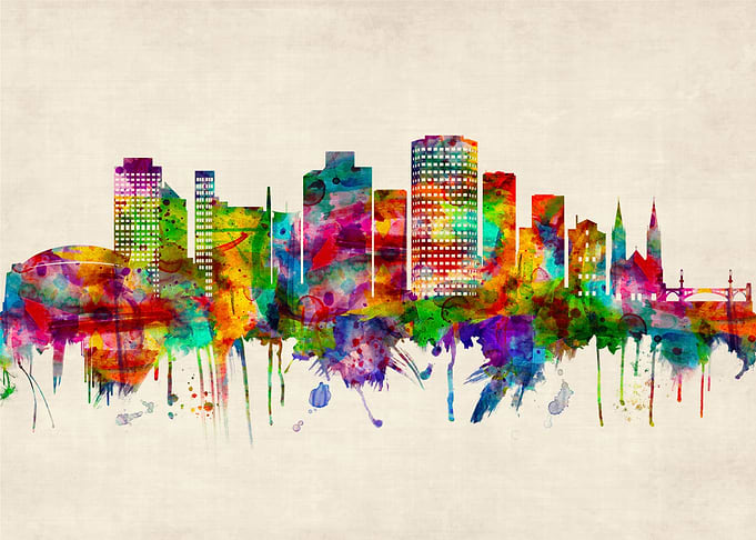 Adelaide Australia Skyline
