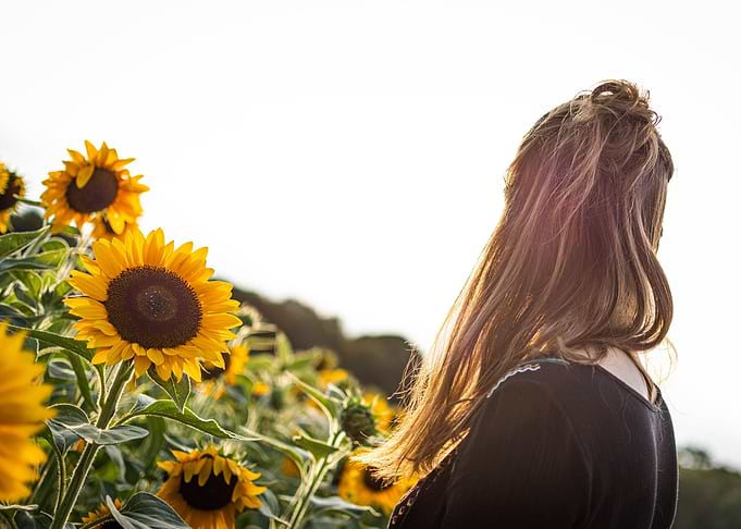 Girl with Sunflower