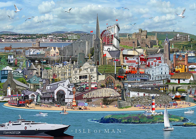 Isle of Man Skyline Scene
