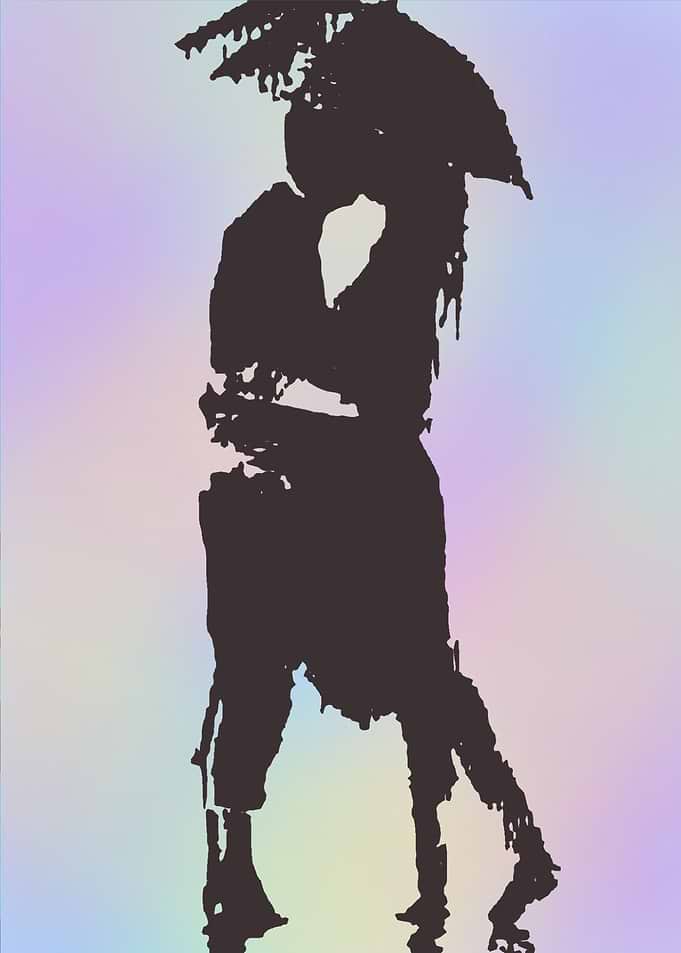 Lovers in the rain