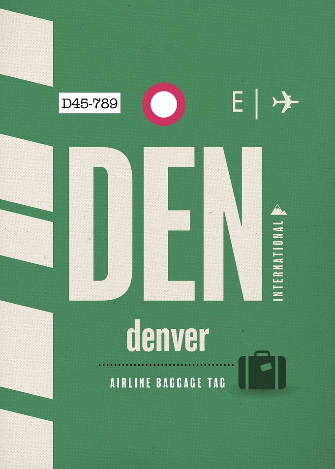 Denver DEN Luggage Tag