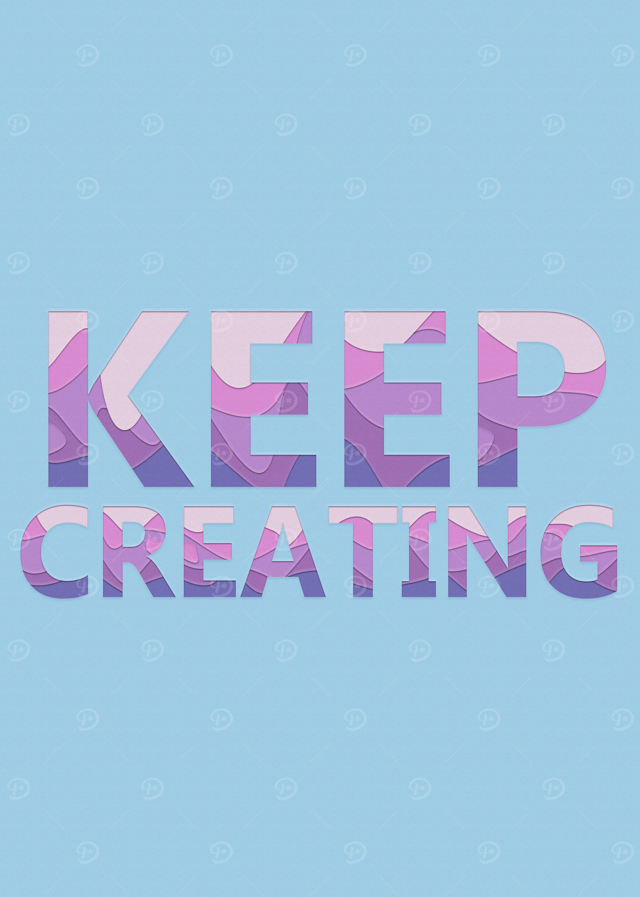Keep Creating Paper effect