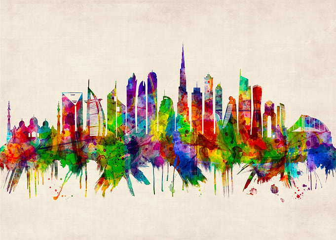 Dubai UAE Skyline