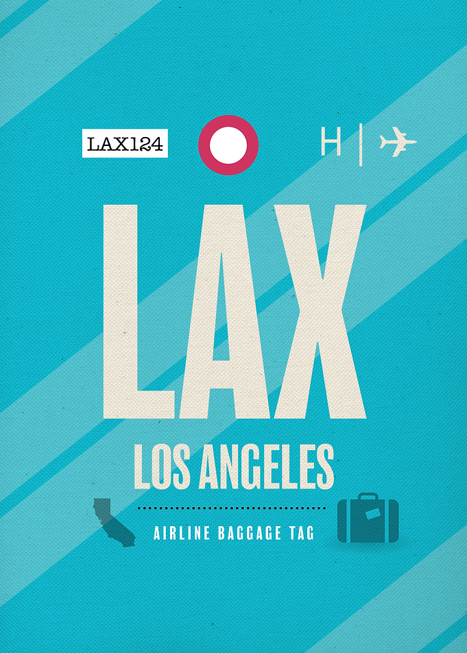 Los Angeles LAX Travel Tag