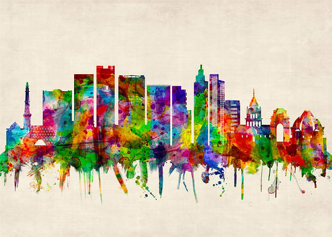 Delhi India Skyline
