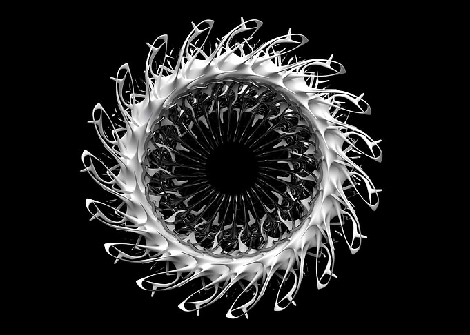 abstract turbine flower
