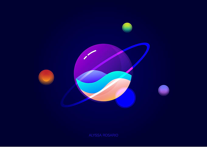 glossy saturn