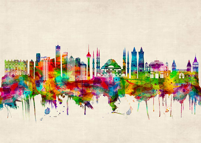 Istanbul Turkey Skyline
