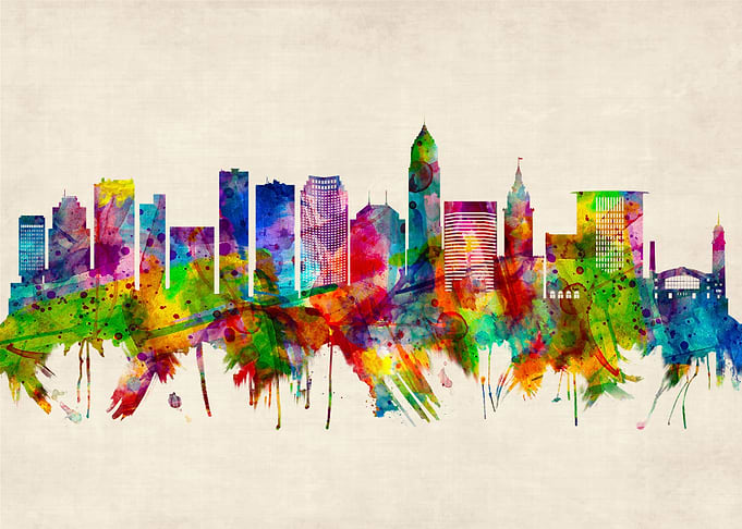 Cleveland Ohio Skyline