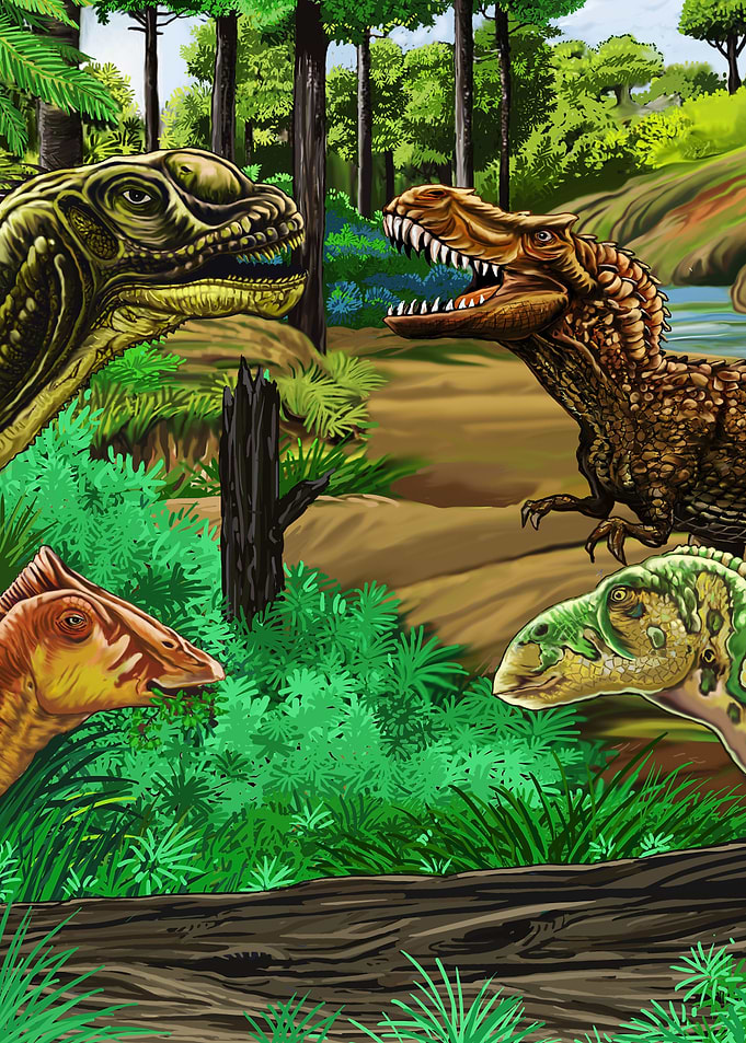 Dinosaur fighting