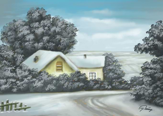 Snowed farm