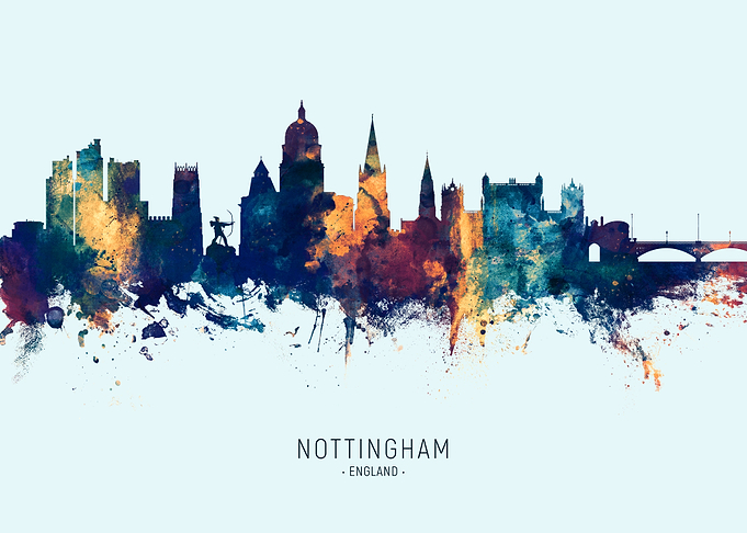 Nottingham England Skyline