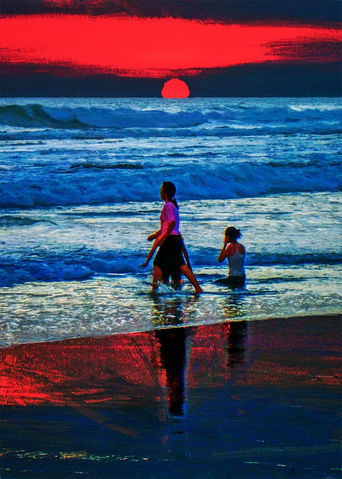 Girls on the beach