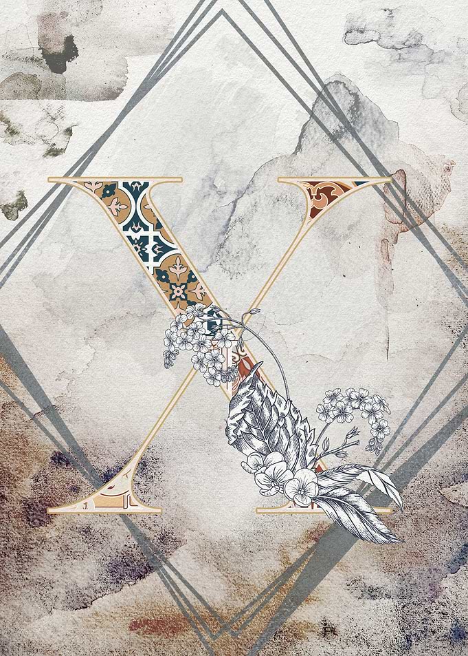 Capital Letter X Monogram