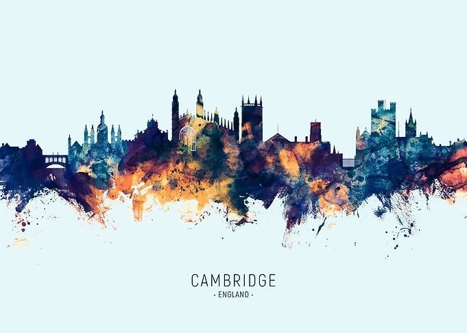 Cambridge England Skyline
