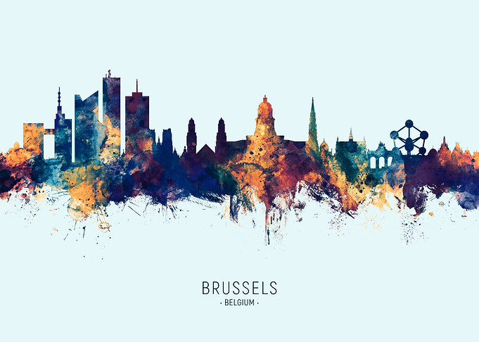Brussels Belgium Skyline