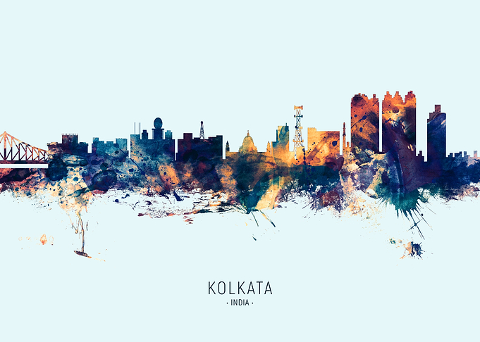 Kolkata India Skyline