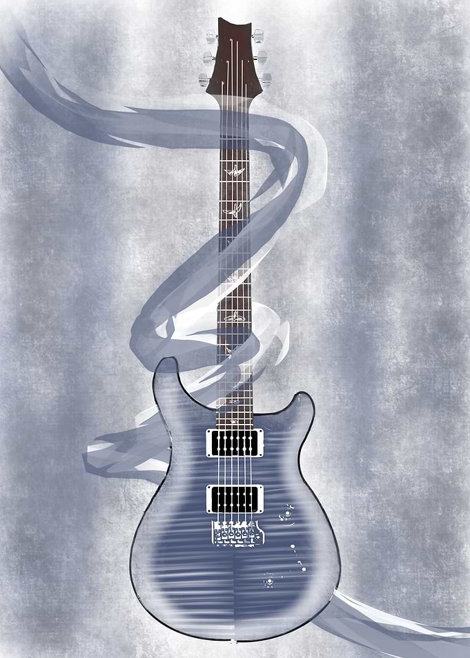 Faded Blue Guitar