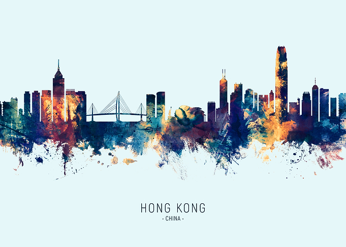 Hong Kong China Skyline