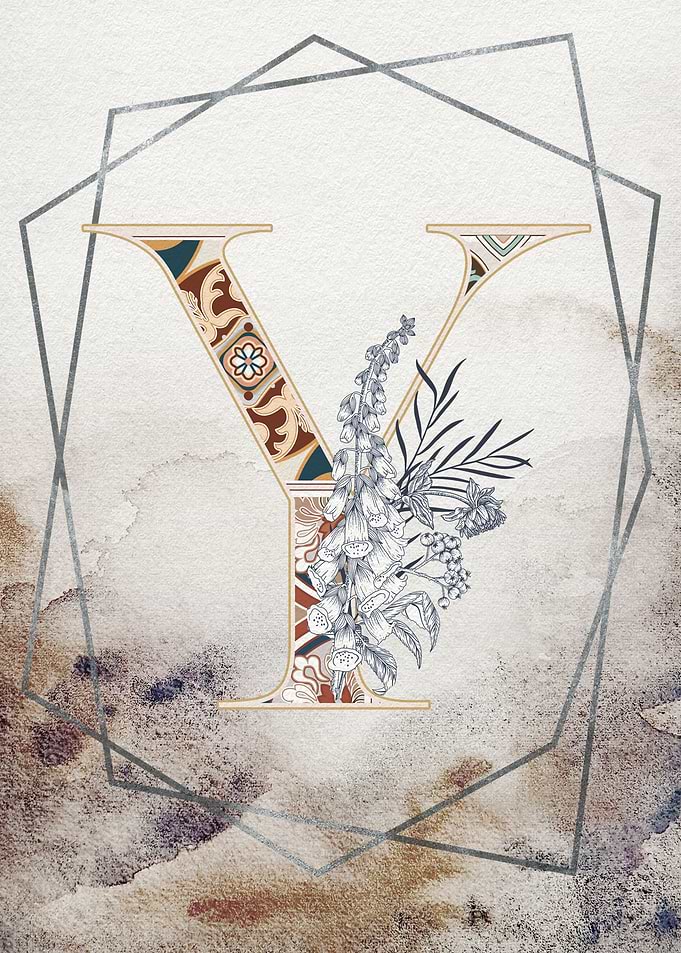 Capital Letter Y Monogram