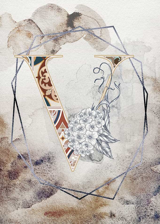 Capital Letter V Monogram