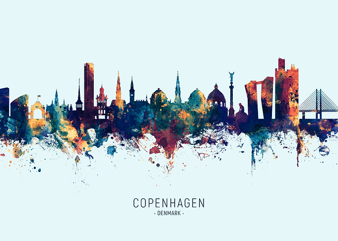 Copenhagen Denmark Skyline