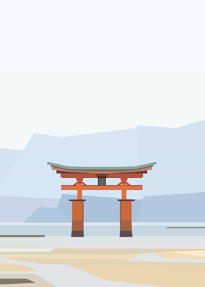 Floating torii Japan